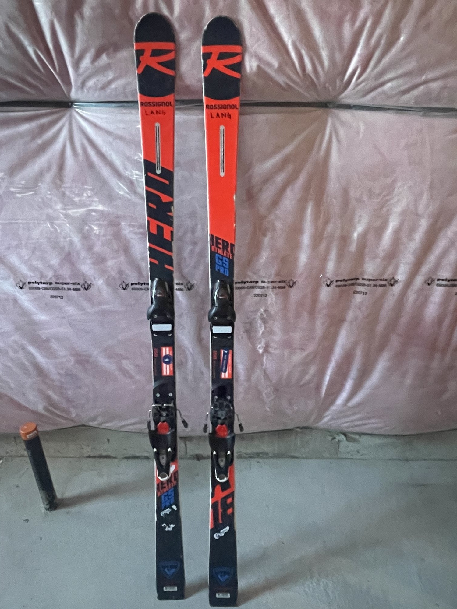 Rossignol Hero Athlete GS Pro 158cm skiis and bindings 