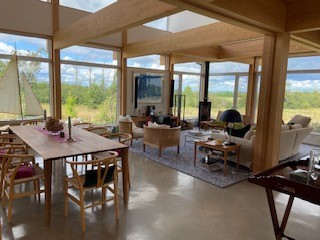Contemporary 4 bed/3 bath home on 95 acres with views of the Bay 